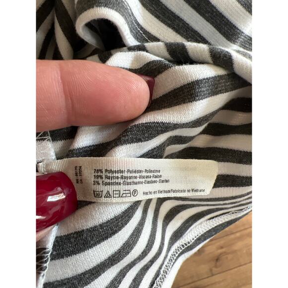 Free People Beach size XS striped mini dress gray & white - Picture 3 of 3